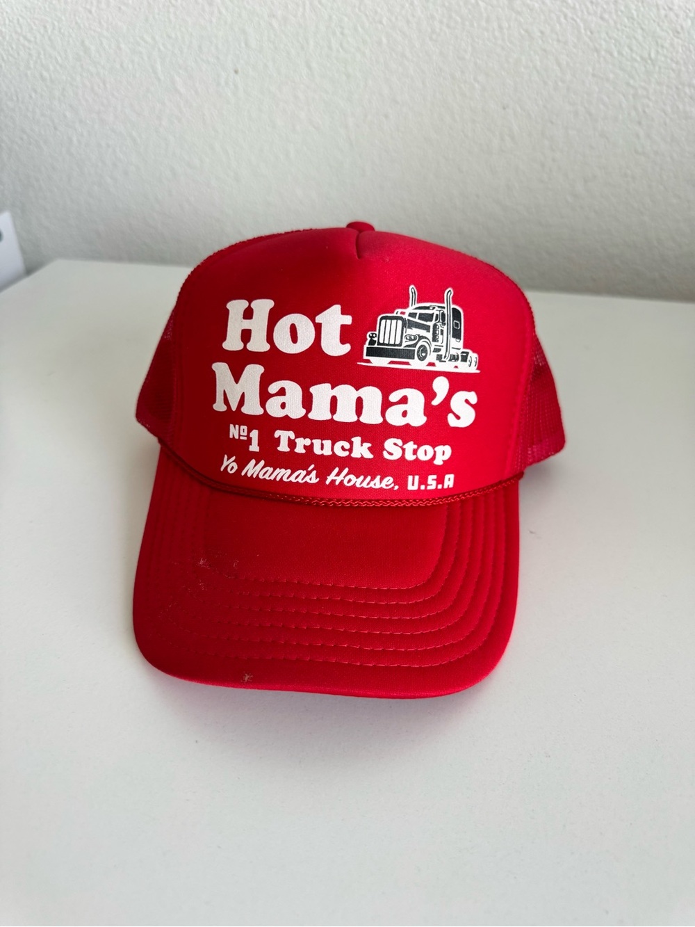 Hot Mama's Red Trucker Hat